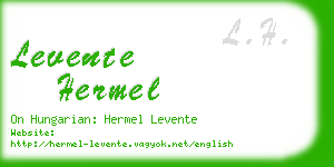 levente hermel business card